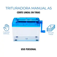 GENERICO - Trituradora de Papel Manual A5