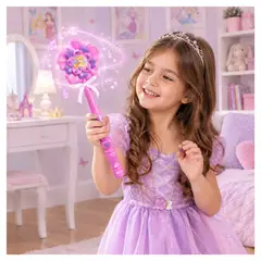 GENERICO - Varita Mágica Musical para Niñas con Luces y Diseño de Flor