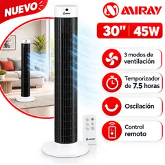 MIRAY - Ventilador Torre 30" VMTT-1034R