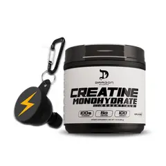 DRAGON - Creatina Monohidratada Pharma 500gr y portasuplementos