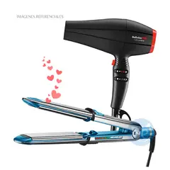 Babyliss Pro - Combo BabylissPRO Alisadora Optima 3000 Nano Titanium BNT3000TPE y Secador Turbo XTREME