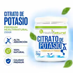 HEALTH NATURAL - CITRATO DE POTASIO PREMIUM HEALTHNATURAL 250GR