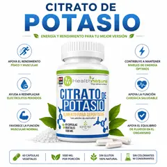 HEALTH NATURAL - CITRATO DE POTASIO HEALTHNATURAL 1000MG