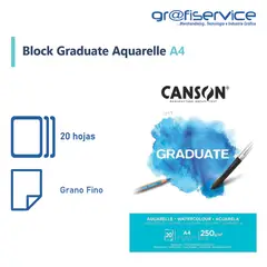 GENERICO - Block Graduate Aquarelle A4 CANSON 20h 250g