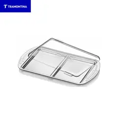 TRAMONTINA - Bandeja Para Fiambres de Acero Inoxidable Con Tapa