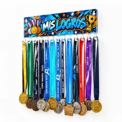 QUIMERA - Medallero Mis Logros - Niños - Colgador Porta Medallas de 36 x 14 cm - Hasta 30 Medallas