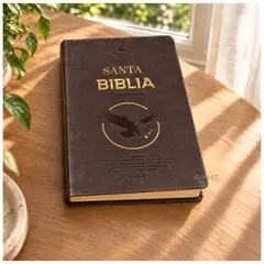 OEM - Biblia Reina Valera 1960 Reina Valera 1960 Letra Grande - Diseño Águila, Imitación Piel Color Moka