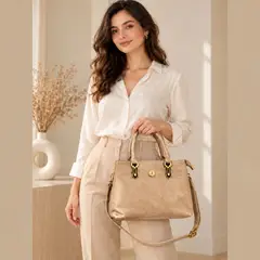 GENERICO - Cartera de Mujer Modelo Alessa Color Beige