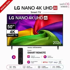 LG - Televisor 50 pulgadas 4K Ultra HD WebOS 50NU800BPSC