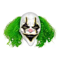JOTA STORE - Máscara de Payaso de Terror con Cabello Verde de Látex para Halloween y Cosplay