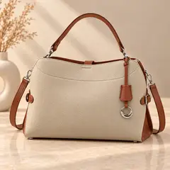 GENERICO - Cartera de Mujer Modelo Florencia Color Beige Oscuro