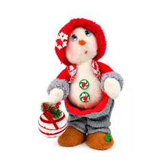 GENERICO - Muñeco de Nieve Navideño Sinverguenza de Felpa con Esfera Decorativa