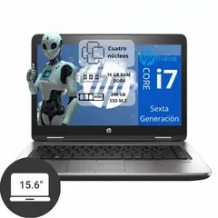 HP - Laptop 15.6" Core i7 - 6° gen - 16GB RAM DDR4 - 240GB SSD M.2, Reacondicionado+ Regalo.