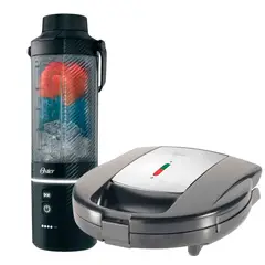 OSTER - Combo Licuadora Silenciosa BLSTGFP-B20 + Sandwichera Antiadherente