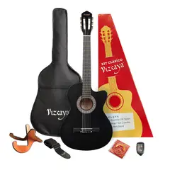 VIZCAYA - Pack Guitarra Electroacústica AGP BK con Accesorios - Black