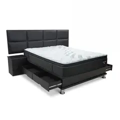 DRIMER - Dormitorio con Cajones Futurepedic Kaela Queen + 2 Almohadas