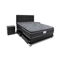 DRIMER - Dormitorio con Cajones Ventus Facundo 2 Plz + 2 Almohadas