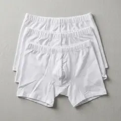 GENERICO - Pack x3 Calzoncillos Bóxer para Niño de Algodón Premium - Blanco