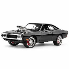 OEM - Auto a Escala Dodge Charger 1970 1:24 de Metal con Luces, Sonido y Puertas Abribles