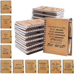GENERICO - Cuaderno Espiral Set 10 Tarevaniwa 12x14cm Boligrafo Bambu