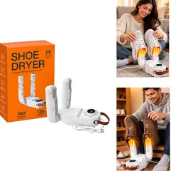 OEM - Secador de Zapatillas Portátil con Ventilación Color Blanca