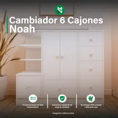 MUEBLES MACRUMO - Cómoda 6 Cajones Noah