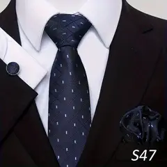 GENERICO - CORBATA HOMBRE VARON + PAÑUELO +GEMELOS