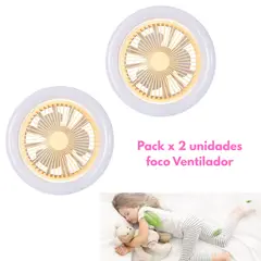 OEM - Pack x2 Ventilador LED para Sala