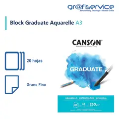 GENERICO - Block Graduate Aquarelle A3 CANSON 20h 250g