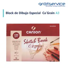 GENERICO - Block De Dibujo Especial C a´ Grain A3 CANSON 20 Hojas 180g