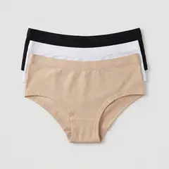 GENERICO - Pack x3 Calzones de Mujer Corte Clásico 100% Algodón Premium Surtido - NUE BY BODY