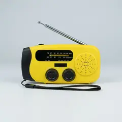 GENERICO - Radio de Emergencia Portátil AM/FM con Panel Solar, Manivela y Carga USB
