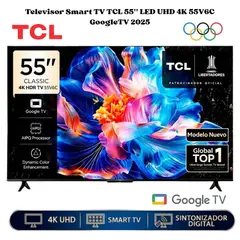 TCL - Televisor Smart TV 55'' LED UHD 4K 55V6C GoogleTV 2025