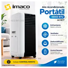 Imaco - Aire Acondicionado Portátil Imaco18000 BTU AC1877 - Modelo Nuevo