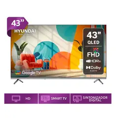 HYUNDAI - Televisor Smart TV QLED 43 HYLED4326QG - Google TV