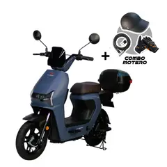 JEFF BIKE - BICIMOTO MODELO ZECKROM COLOR AZUL + COMBO MOTERO 60KM AUTONOMIA