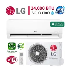 LG - DUALCOOL Aire Acondicionado Inverter 24000 BTU Función solo frío WIFI