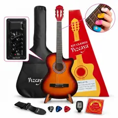 VIZCAYA - GUITARRA ELECTROACUSTICA KIT CLASICO SUNBURST