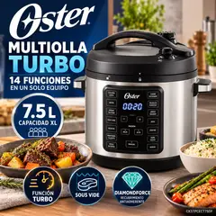 OSTER - Multiolla Turbo 7.5 L 14 Funciones CKSTPCECT75DF DiamondForce