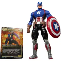 MARVEL - Figura de Accion Capitan America Legends Series Magic The Gathering