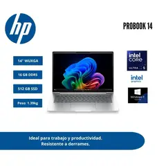 HP - PROBOOK 14 INTEL CORE ULTRA 5 325 16GB 512GB W11 PRO D9FG8ATABM