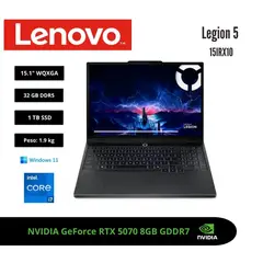 LENOVO - LAPTOP GAMER LEGION 5 15.1 WQXGA OLED INTEL CORE I7-14700HX 32GB RTX 5070 1TB W11 83LY00PALM