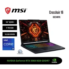 Msi - LAPTOP GAMER CROSSHAIR 16 HX 16 QHD+ 240HZ INTEL CORE I9-14900HX 16GB RTX 5060 1TB