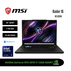 Msi - LAPTOP GAMER RAIDER 16 HX 16 QHD+ 240HZ INTEL CORE ULTRA 9 275HX 16GB RTX 5070 TI 1TB W11