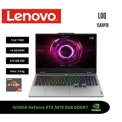 LENOVO - LAPTOP GAMER LOQ 15 15.6 FHD 144HZ AMD RYZEN 7 250 16GB RTX 5050 512GB 83JG007VLM