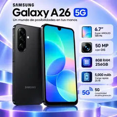 SAMSUNG - Galaxy A26 5G 8GB RAM / 256GB – Negro