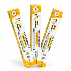 BEE - Termómetro Clínico Libre de Mercurio Medical Pack x 03 und