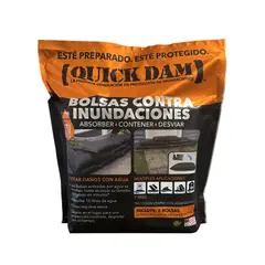 QUICK DAM - Kit 6 Sacos Automáticos para Inundaciones Reutilizables
