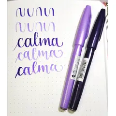 PENTEL - Set 2 Plumones Punta Pincel Touch Violet y Light Violet para Lettering