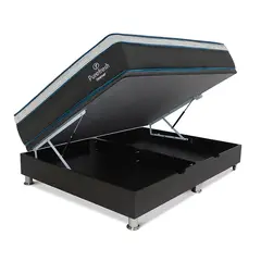 DRIMER - Cama Boxet Laqueada Pure Fresh Queen + 2 Almohadas